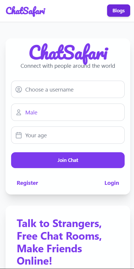 ChatSafari App Screenshot 1